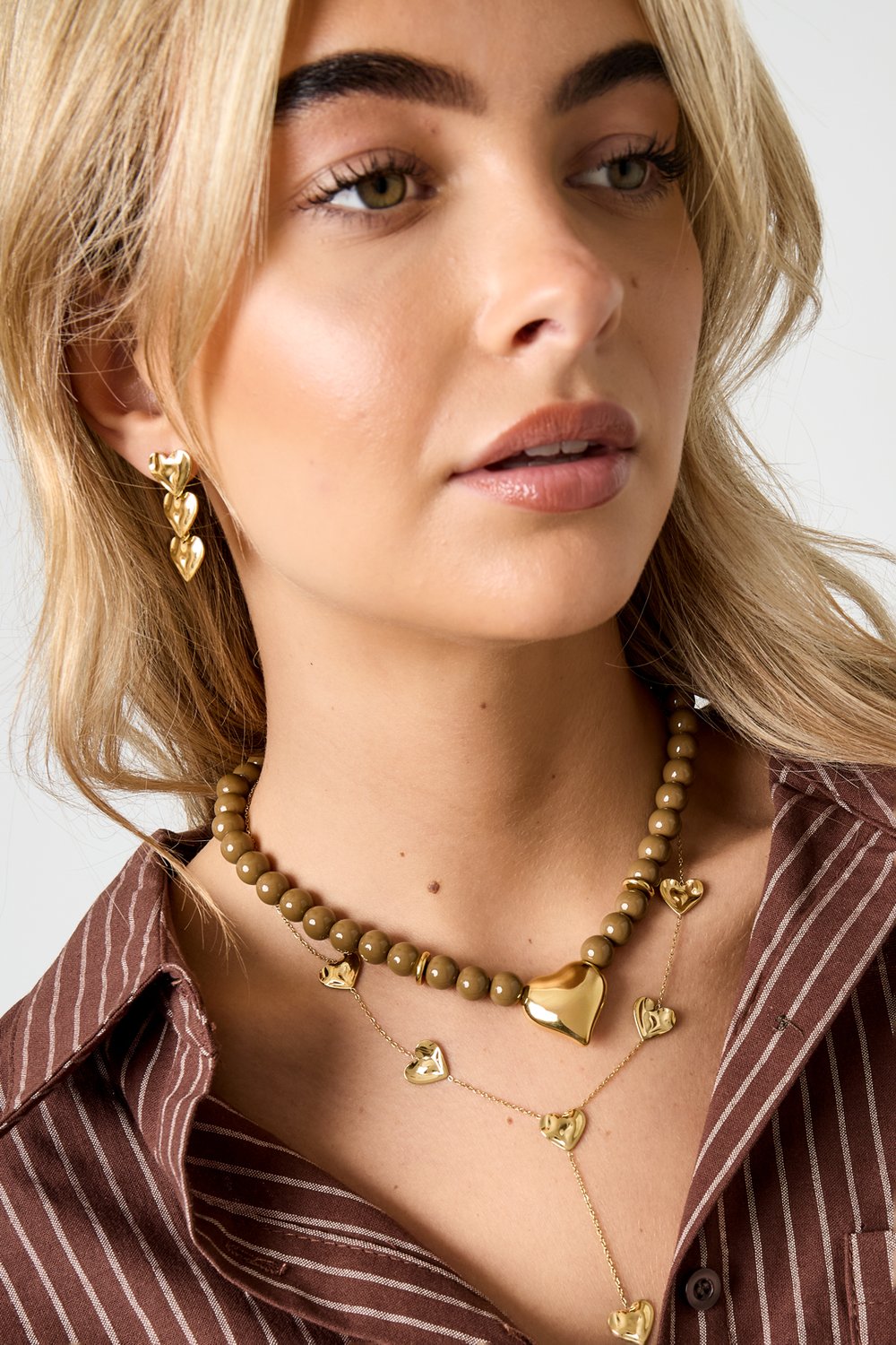 Acrylic Beaded Necklaces Heart Casual Daily Simple Series Women's jewelry h5Picture2